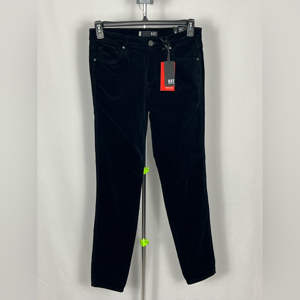 Kut from the Kloth Black Straight Leg Corduroy Women's Jeans - Picture 3 of 16